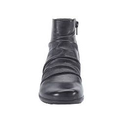 Esme Black Leather Ankle Boots