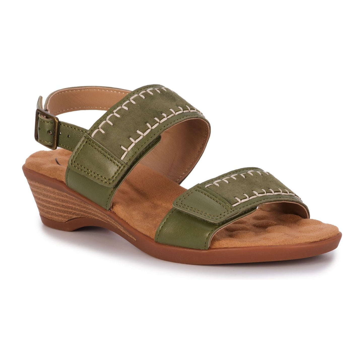 Kateri Olive Wedge Sandals