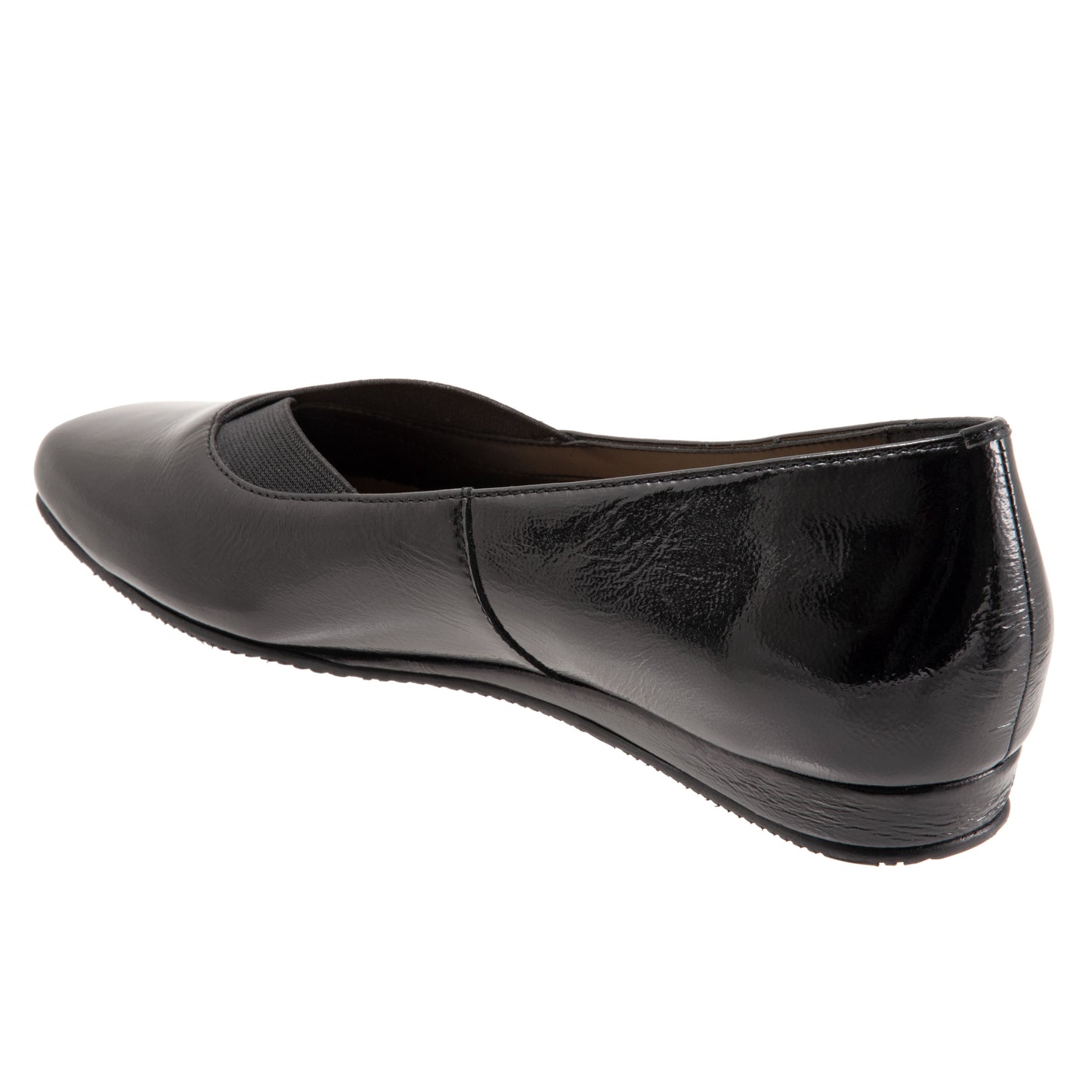 Viana Black Patent Slip-on Shoes