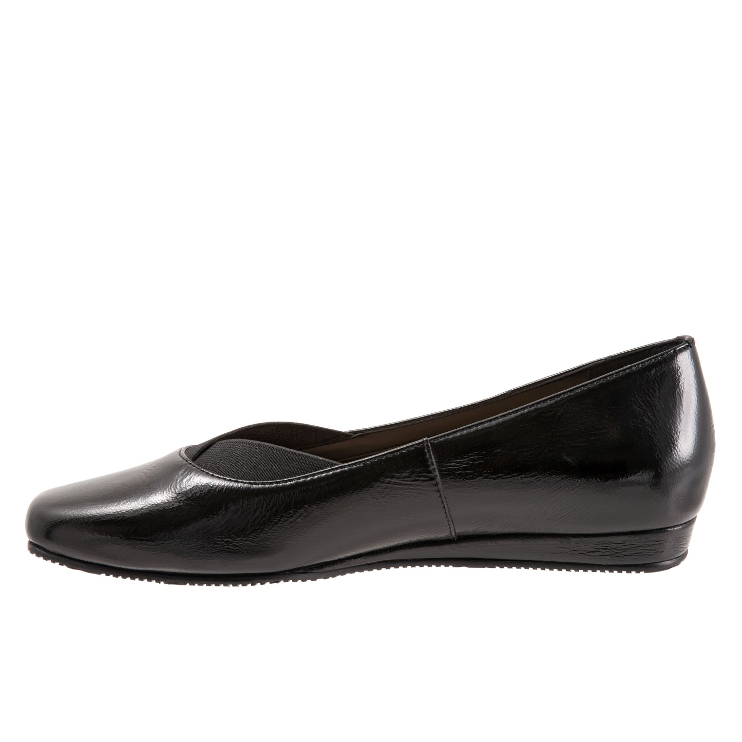 Viana Black Patent Slip-on Shoes