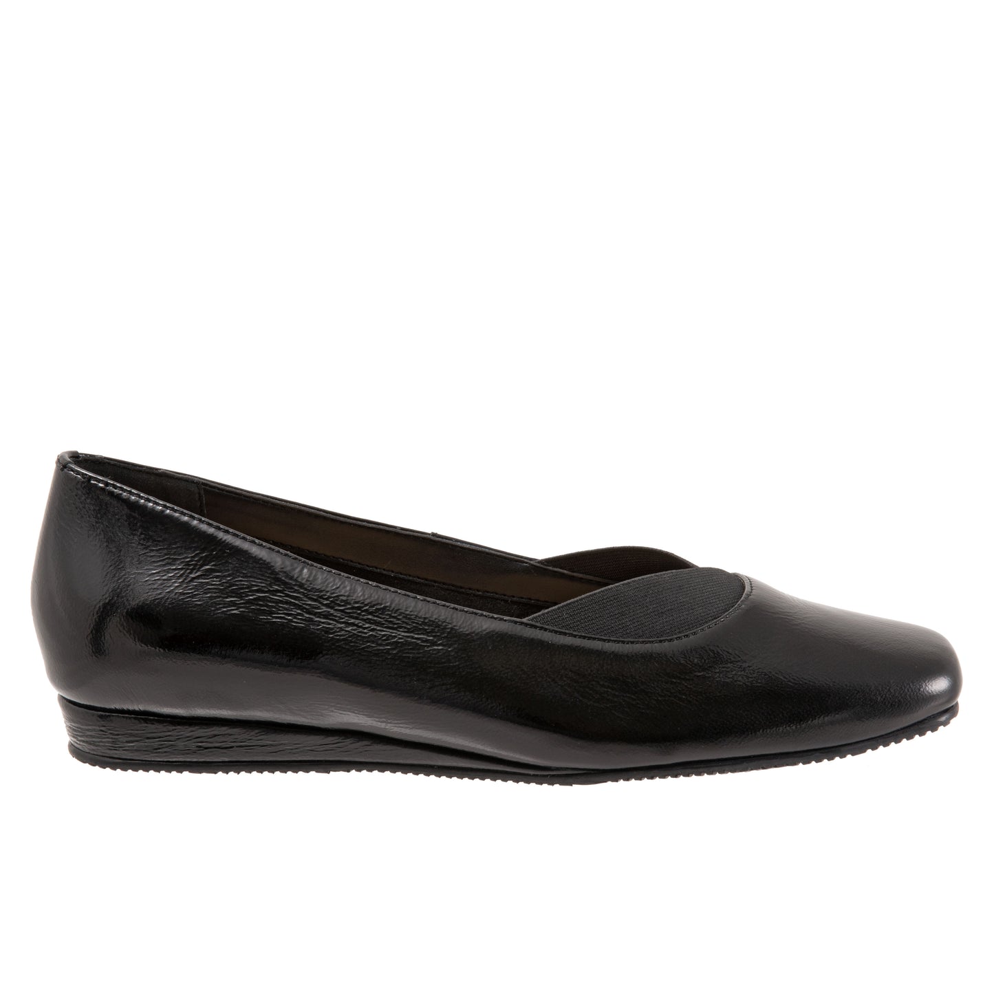 Viana Black Patent Slip-on Shoes