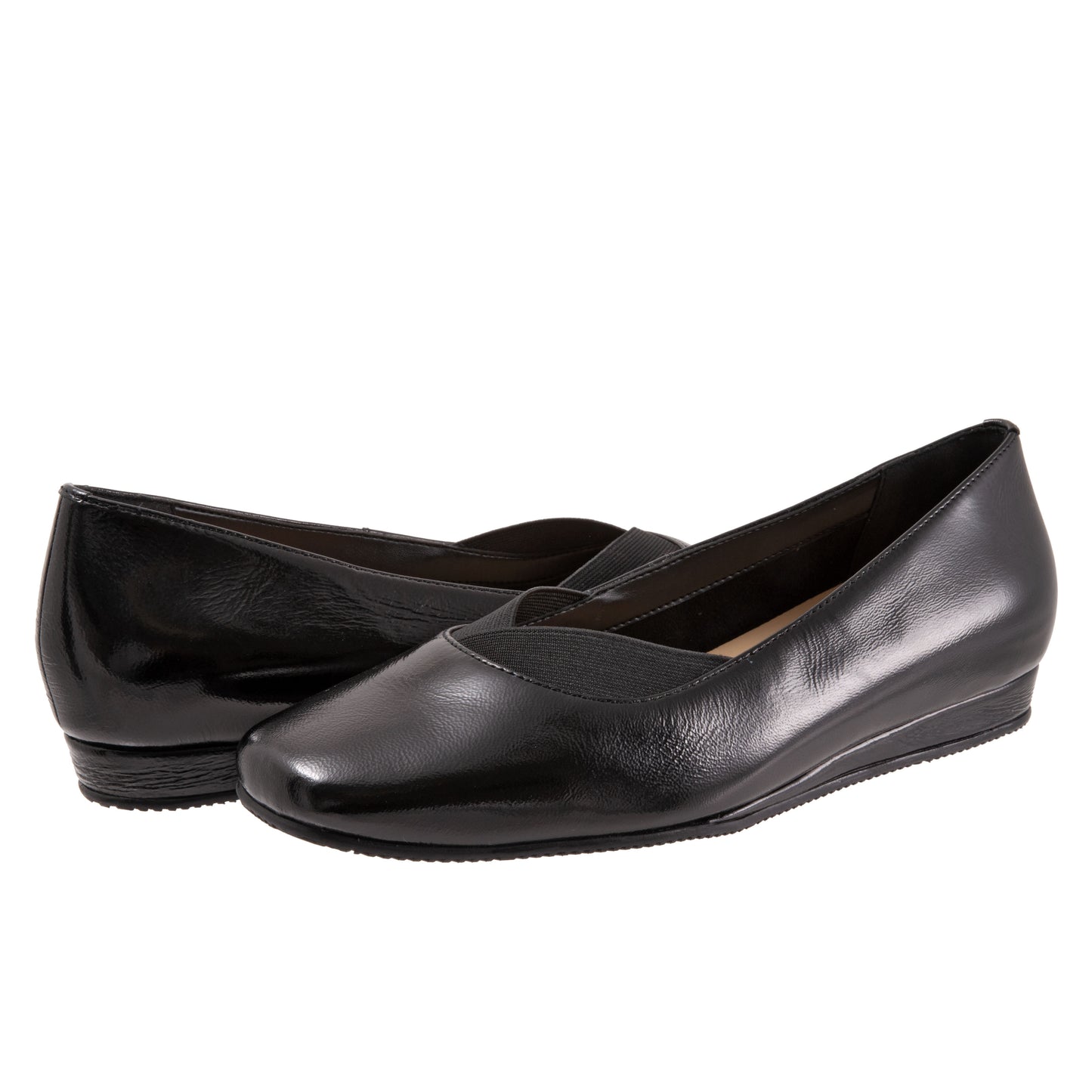 Viana Black Patent Slip-on Shoes