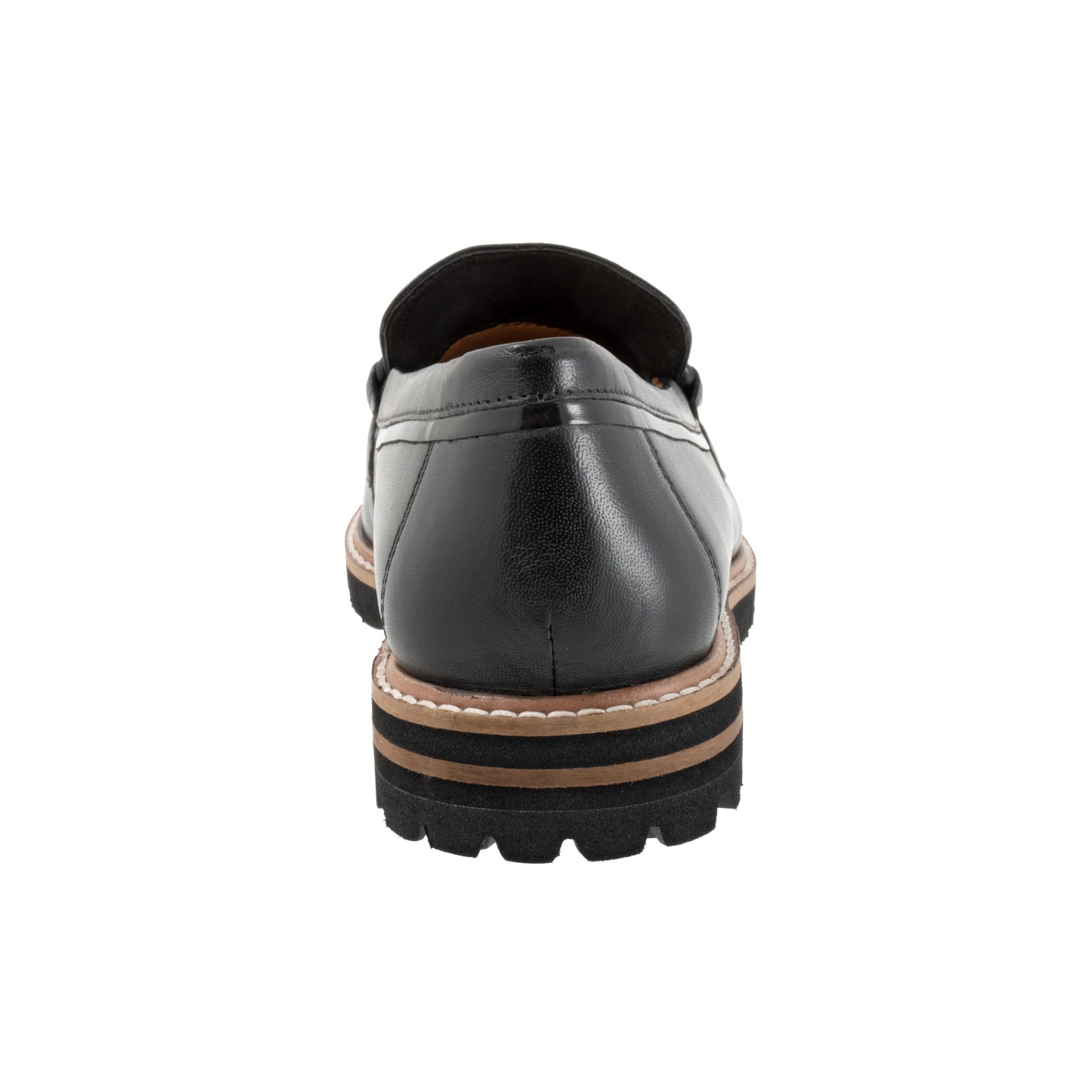 Fiora Black Leather Loafer Shoes