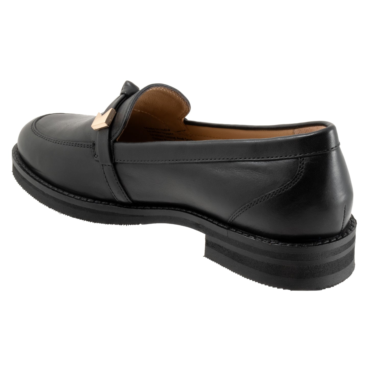 Femi Black Leather Loafer Shoes