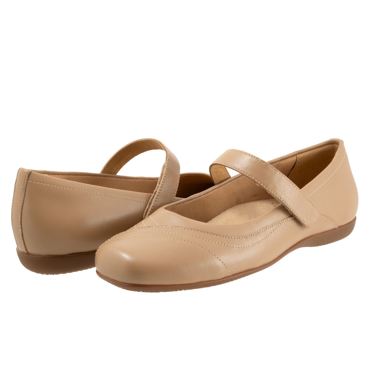 Sherese Beige Mary-Jane Shoes