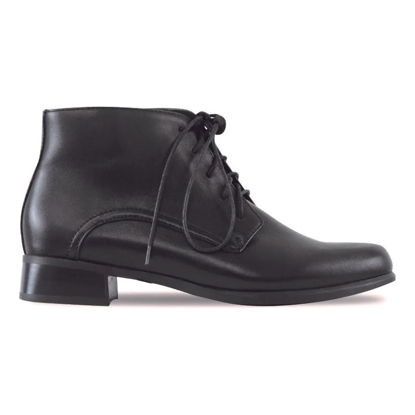 Antonia Black Leather Ankle Boots