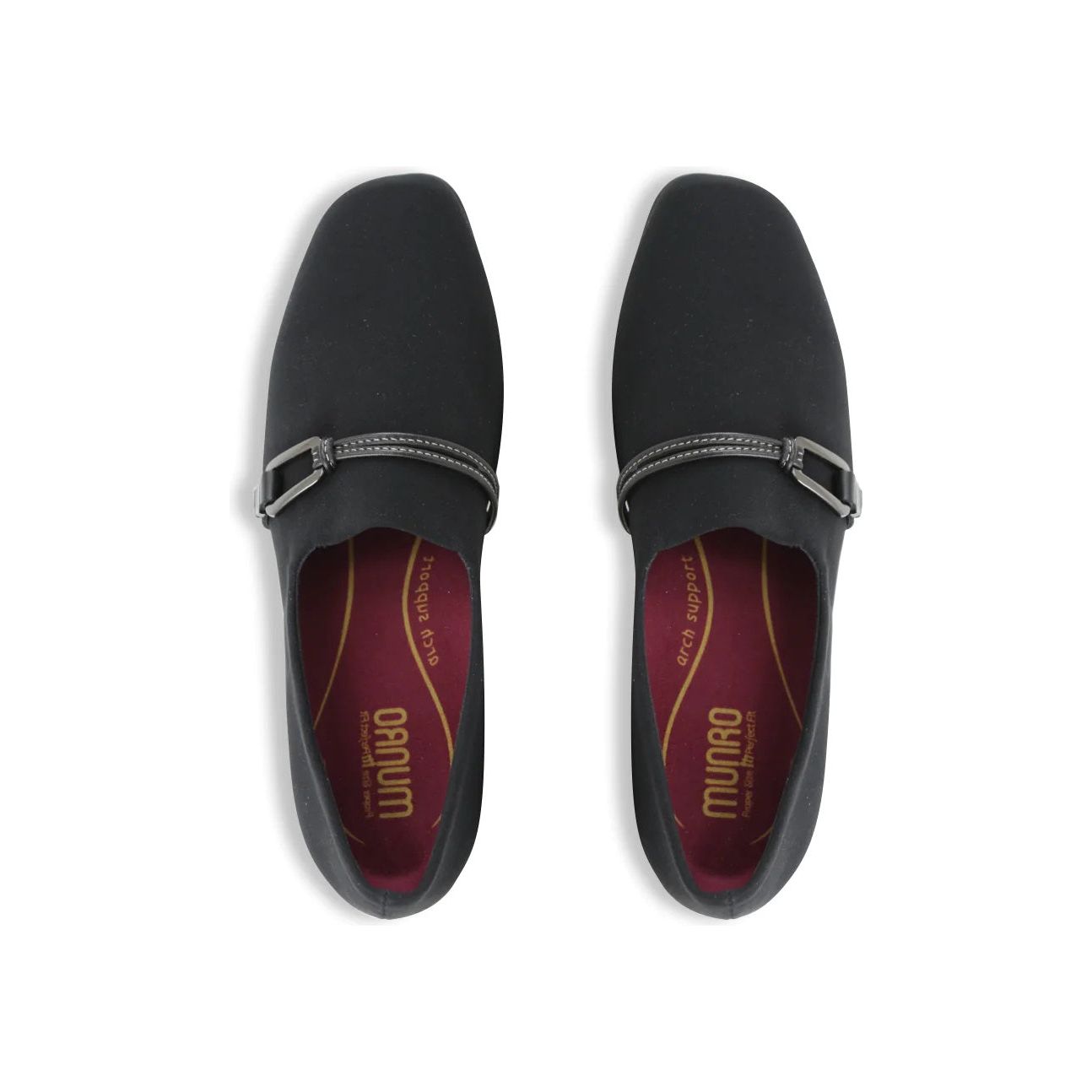 Cindi II Black Stretch Fabric Slip-on Shoes