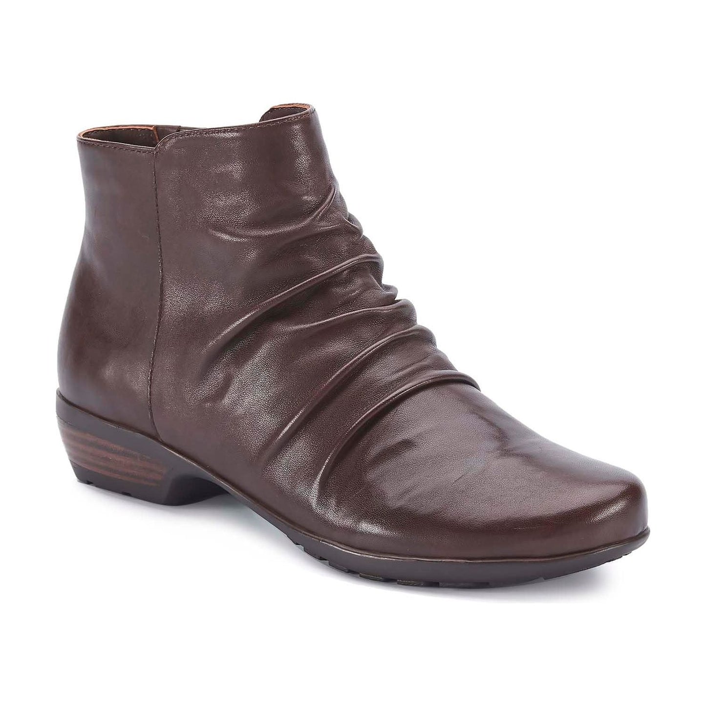 Esme Brown Leather Ankle Boots