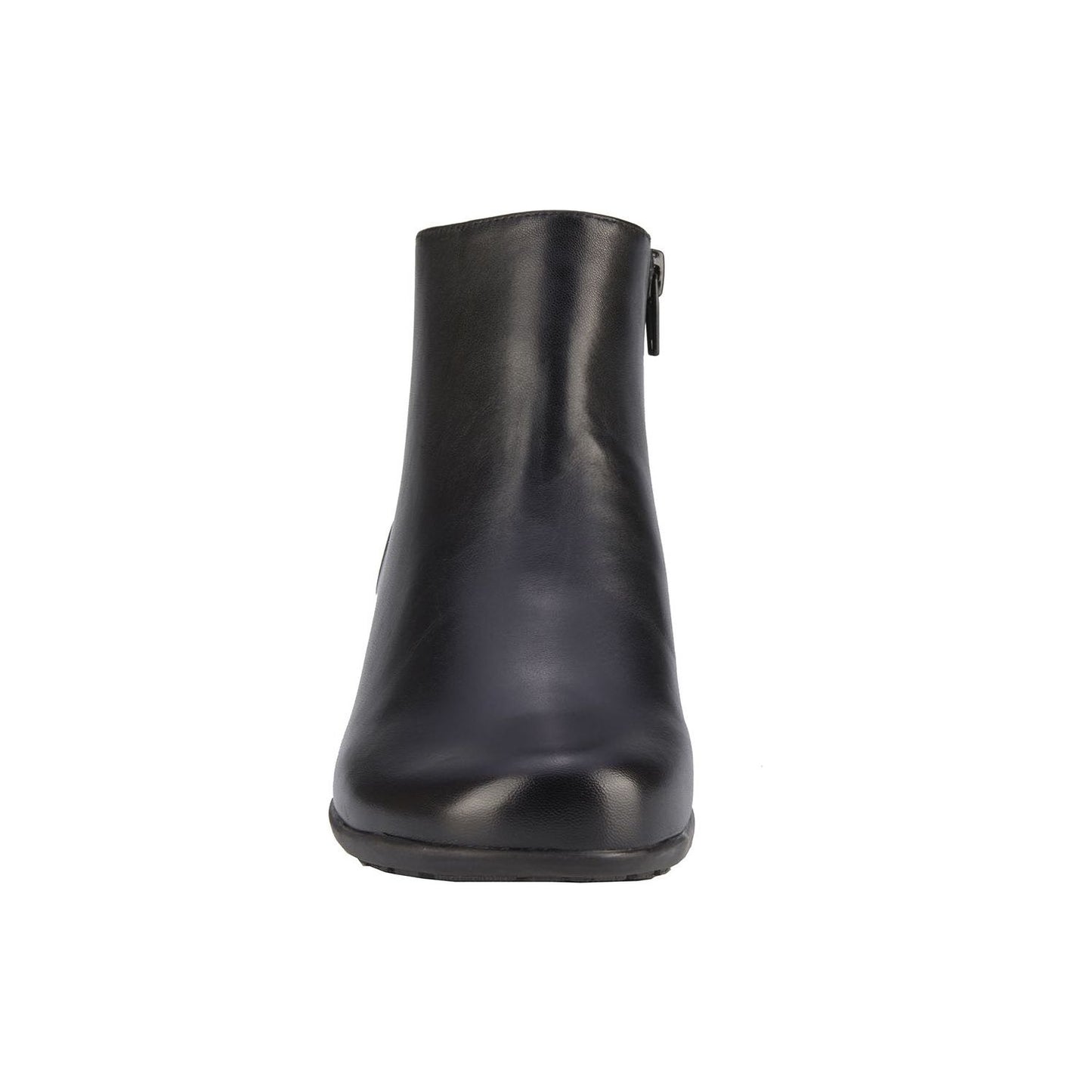 Ezra Black Leather Ankle Boots