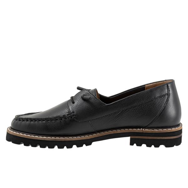 Farah Black Leather Loafer Shoes