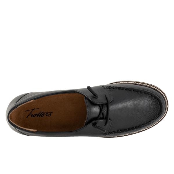 Farah Black Leather Loafer Shoes