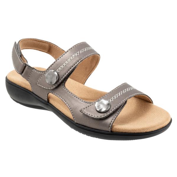 Romi Stitch Pewter Sandals