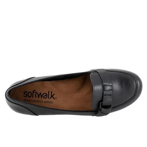 Serra Black Leather Slip-on Shoes