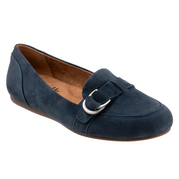 Serra Navy Suede Slip-on Shoes