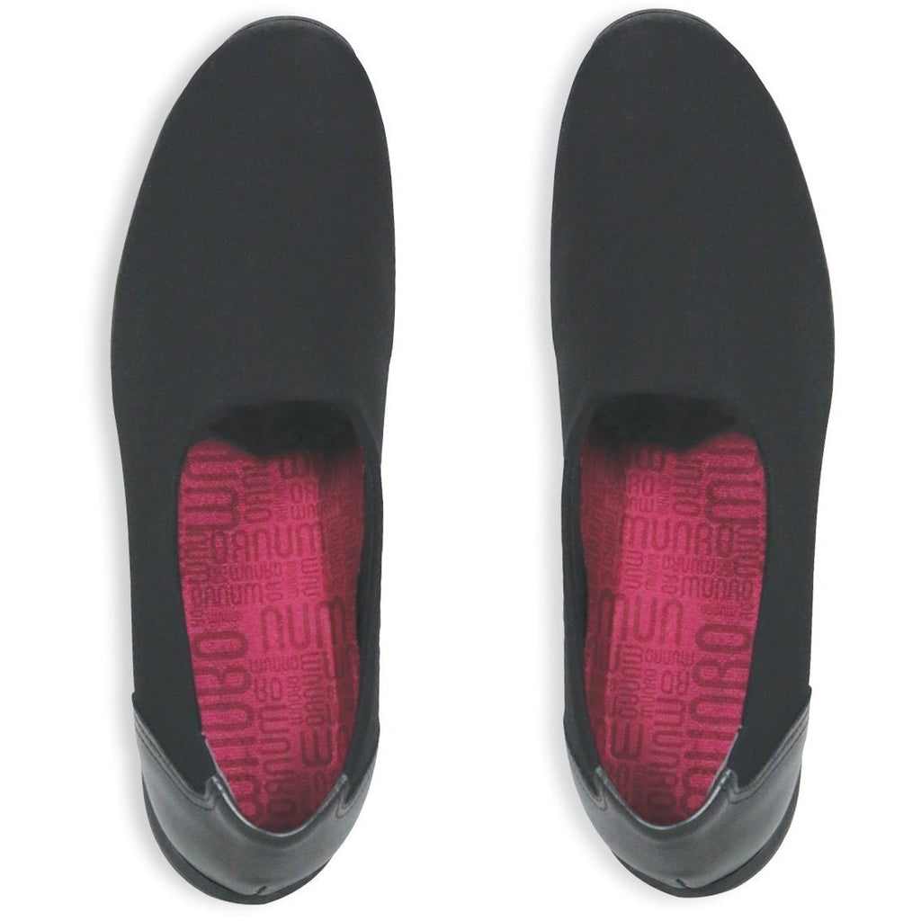 Munro Traveler Black Slip-on Stretch Fabric Shoes – Special Feetures