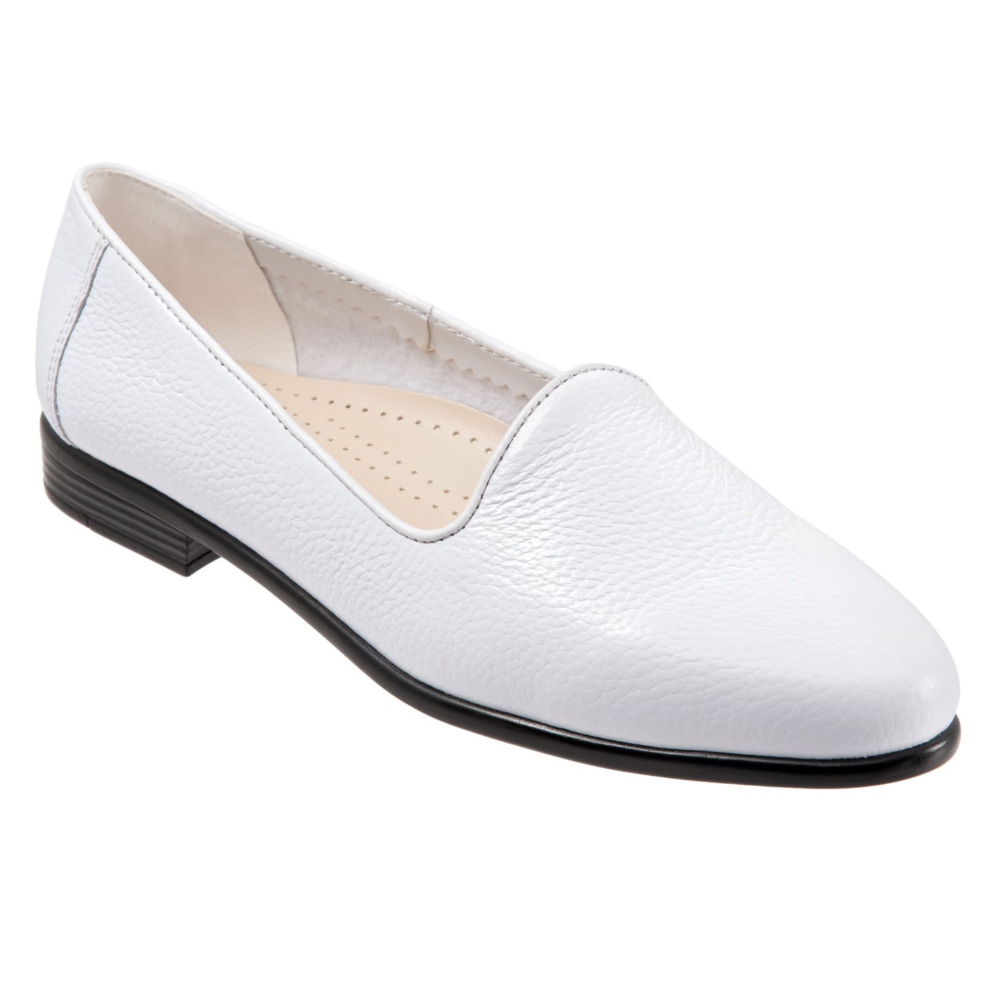 Liz Tumbled White Slip-on Shoes