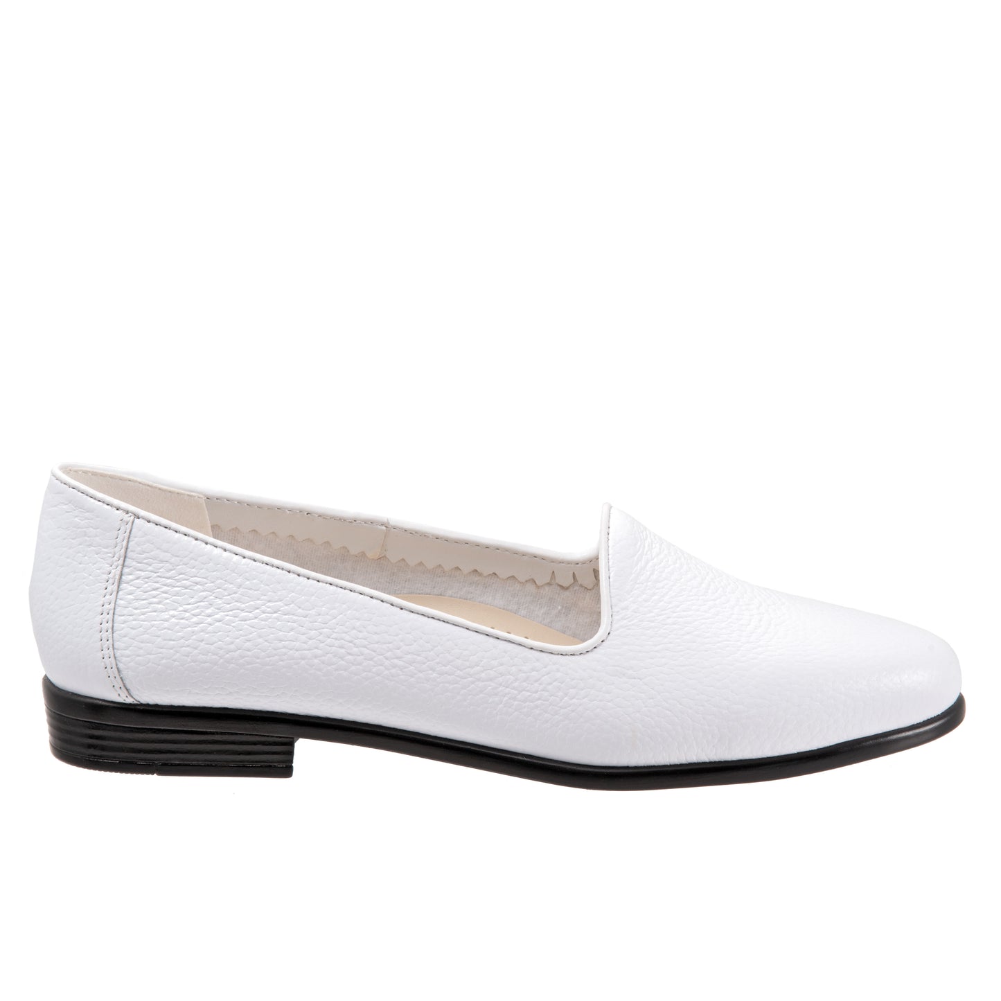 Liz Tumbled White Slip-on Shoes