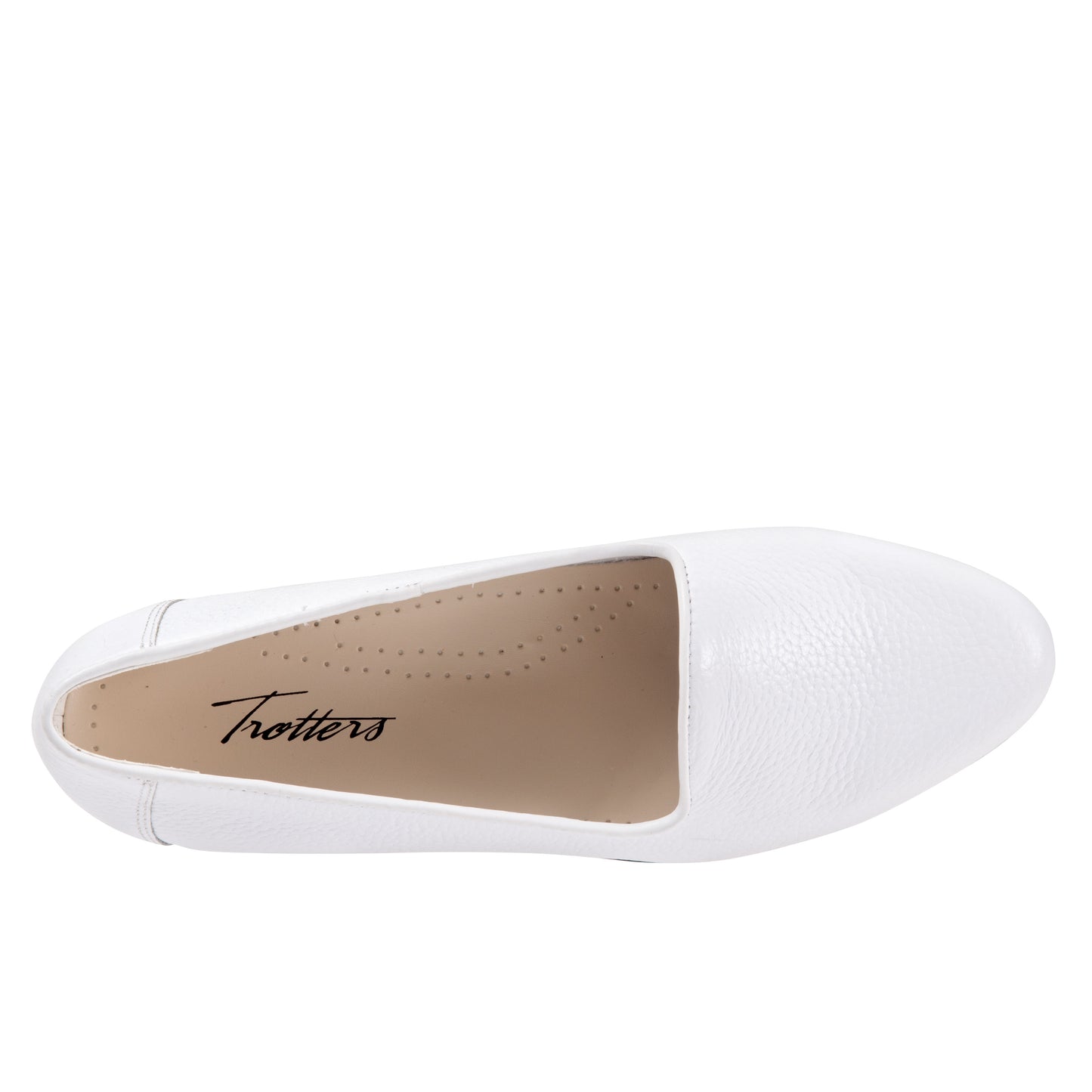 Liz Tumbled White Slip-on Shoes