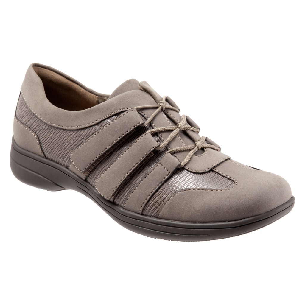 Joy Taupe Walking Shoe with Elastic Laces