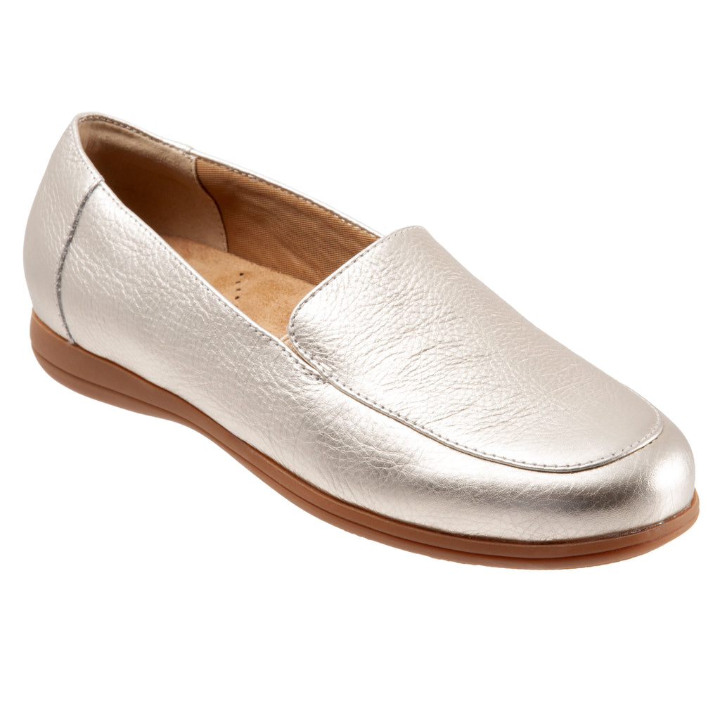Deanna Champagne Leather Loafer Shoes