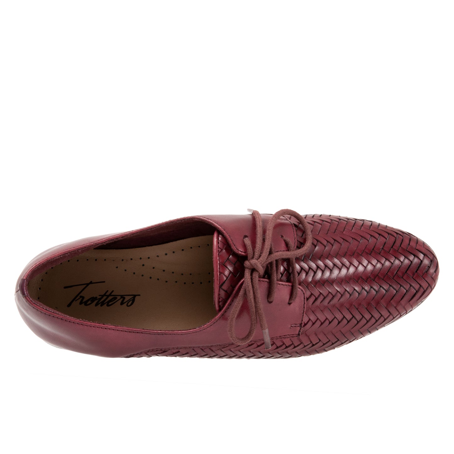 Lizzie Herringbone Burgundy Lace up Shoes