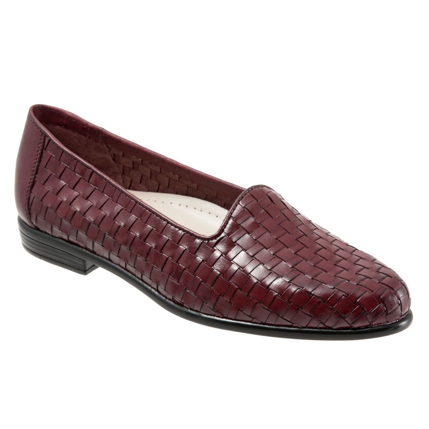 Liz Woven Black Cherry Slip-on Shoes