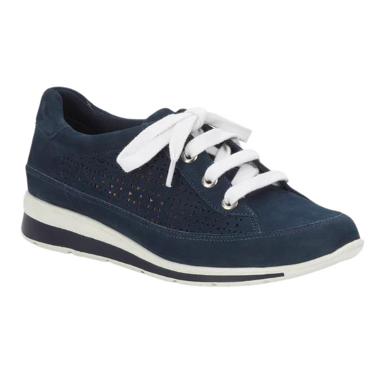 Destin Navy Nubuck Lace Up Casual Shoes