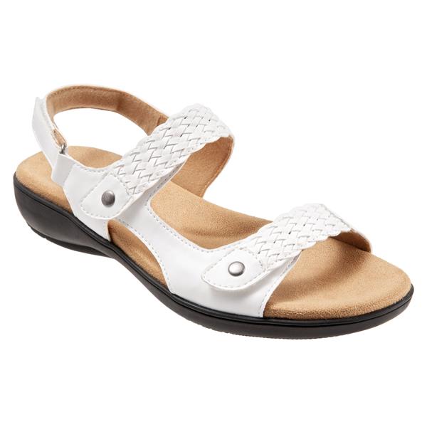 Teresa White Leather Sandals